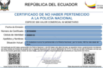 Cómo Obtener el Certificado de No Haber Sido Dado de Baja de la Policía Nacional en Ecuador: Guía Paso a Paso