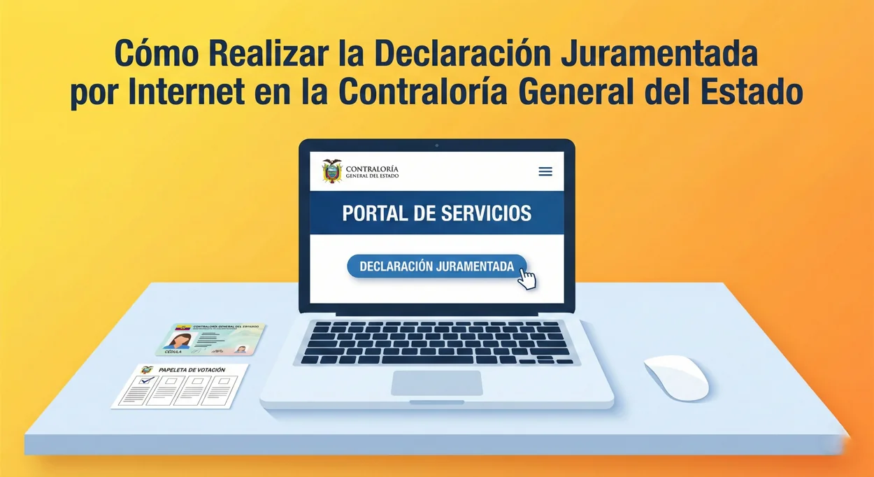 Cómo hacer la declaración juramentada por Internet en la Contraloría General del Estado (Ecuador) 2026